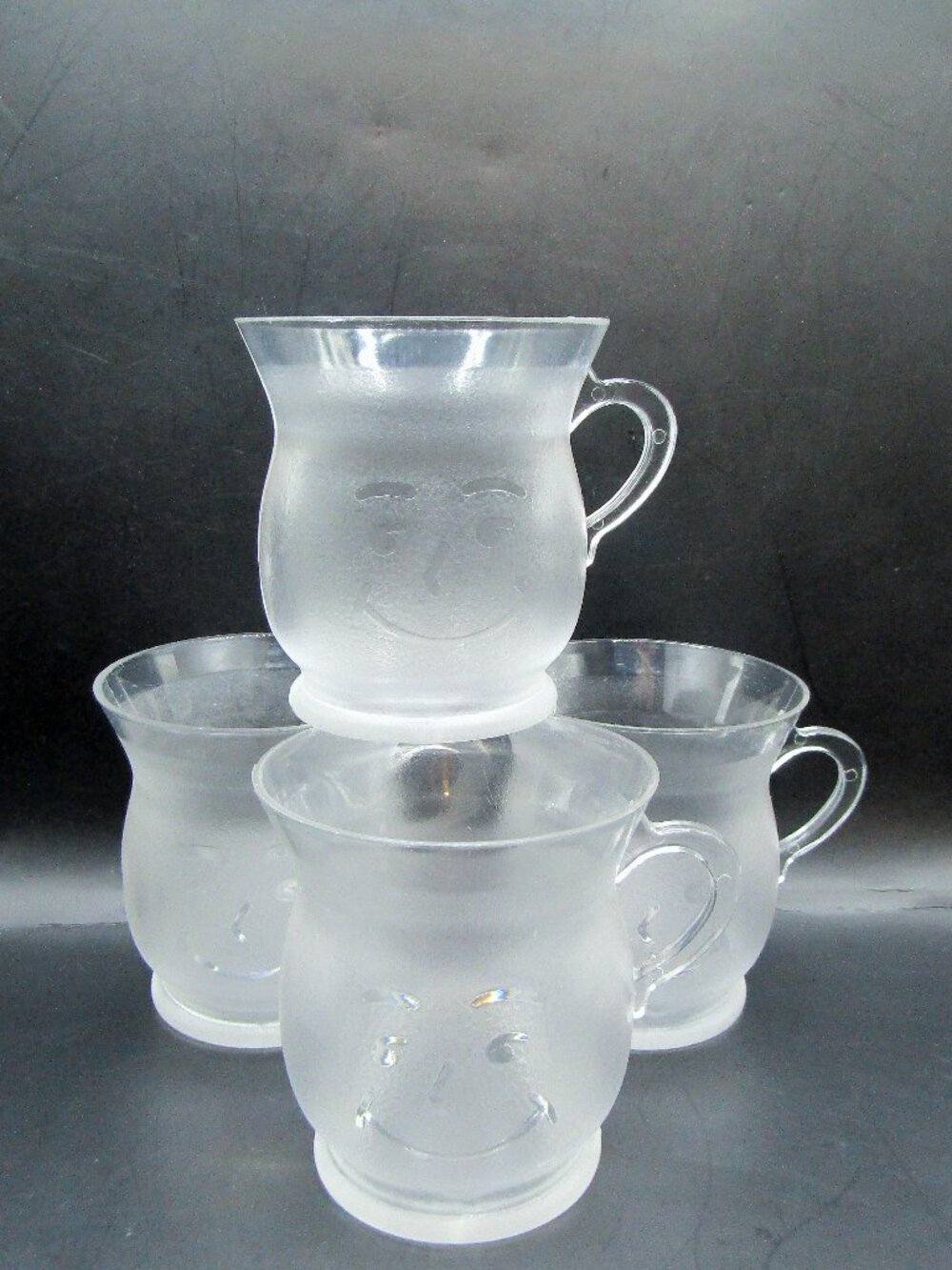 Set of Four Kool-aid Frosted Translucent Cups